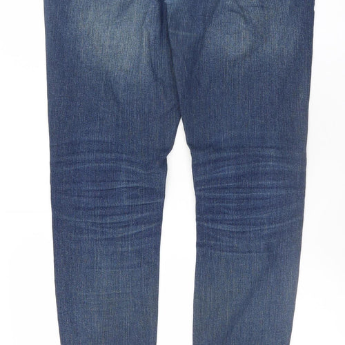Next Men's Blue Straight Leg Denim Jeans 32W 33L Regular Fit