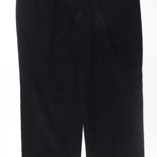 Marks and Spencer Men's Black Corduroy Straight Jeans 36W 31L