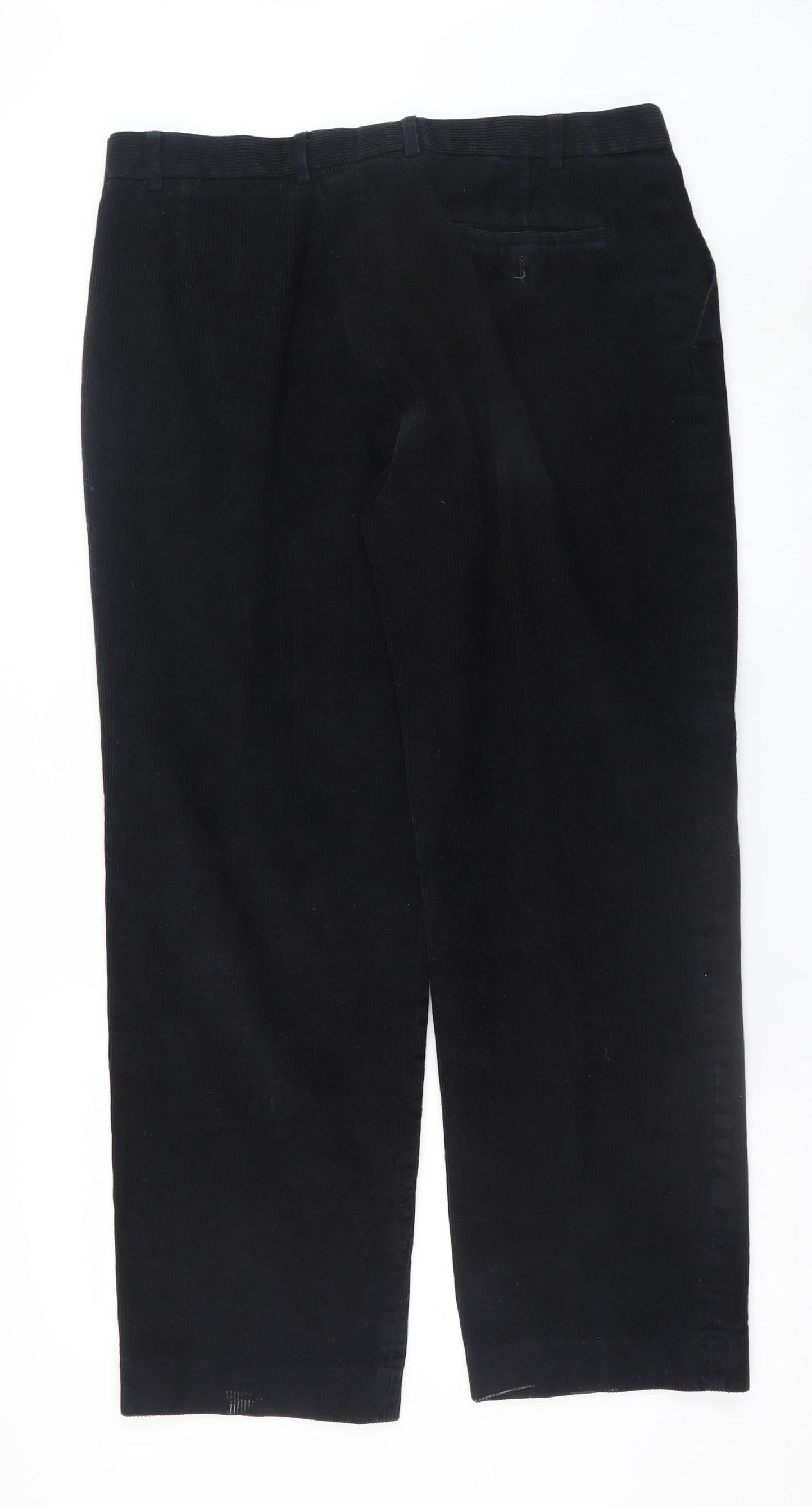 Marks and Spencer Men's Black Corduroy Straight Jeans 36W 31L