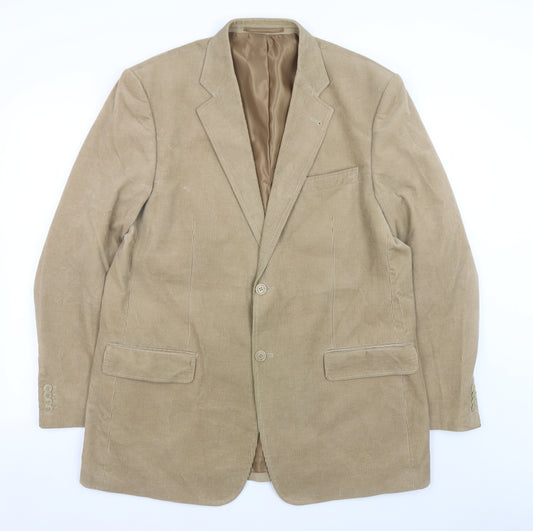 Cedarwood State Men's Beige Corduroy Blazer Jacket 42 in Regular
