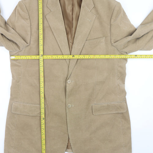 Cedarwood State Men's Beige Corduroy Blazer Jacket 42 in Regular