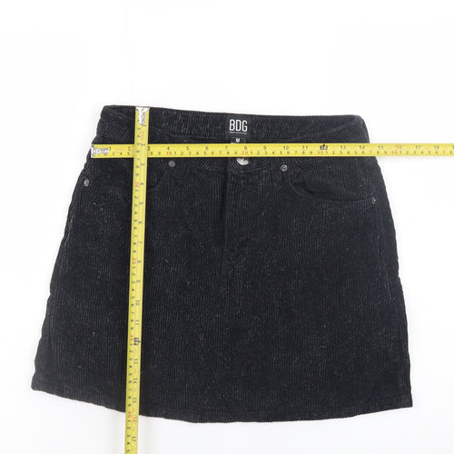 BDG Women’s Black Corduroy Mini Skirt Size M Casual Retro