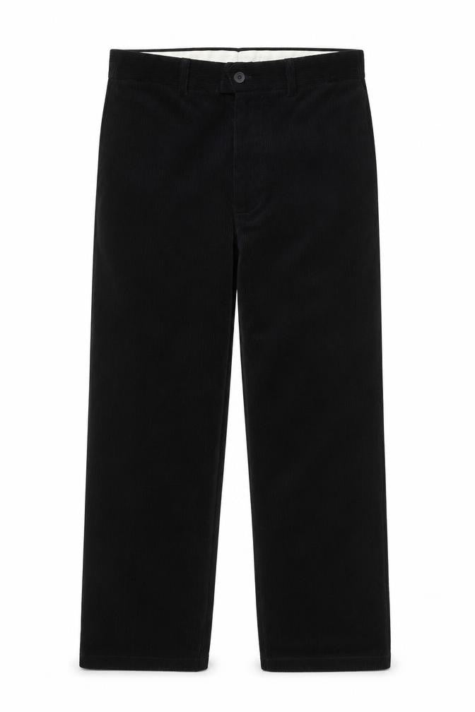 EWM Men's Black Corduroy Trousers Size 38W 31L Regular Fit