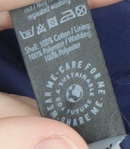 George Womens Blue Denim Cotton Relaxed Fit Long Sleeve Jacket Size 18