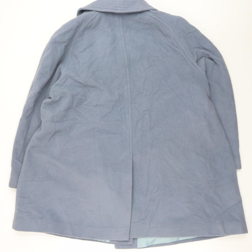 Cotswold Collections Women's Blue Wool Blend Overcoat Size 24