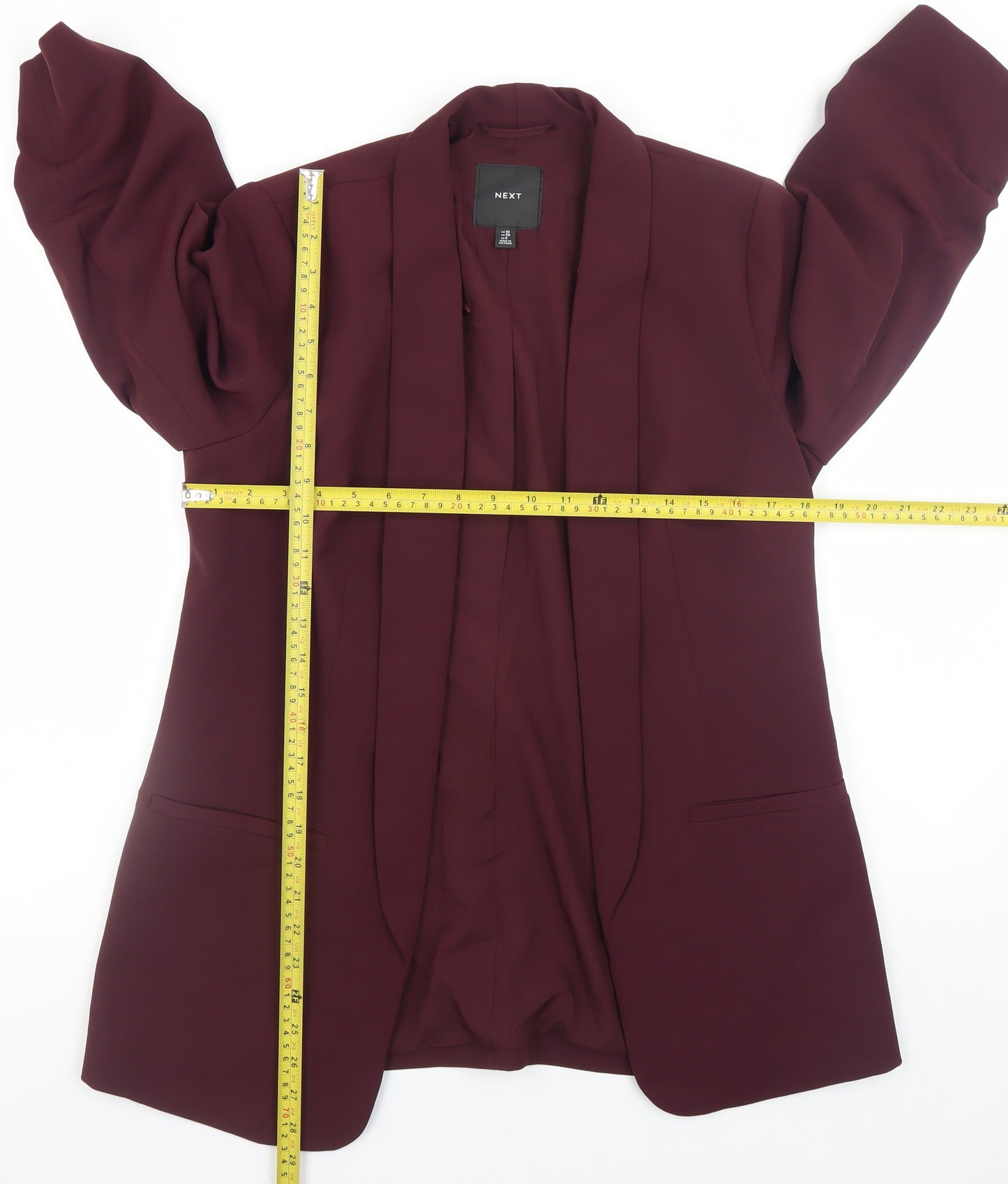 NEXT Women’s Purple Blazer UK 10 Regular Fit Mid-Length Jacket