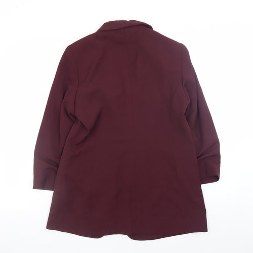 NEXT Women’s Purple Blazer UK 10 Regular Fit Mid-Length Jacket