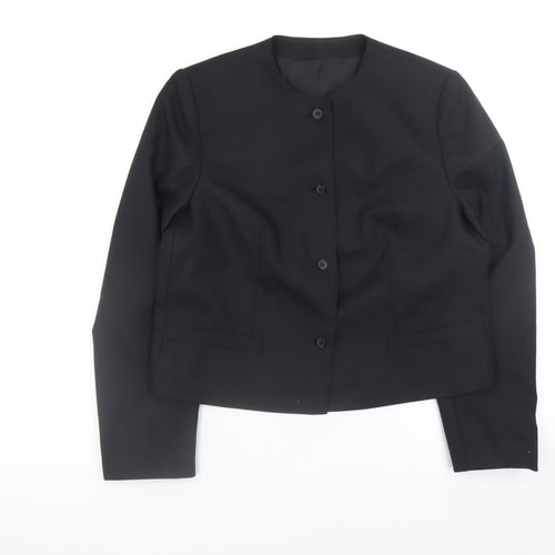 Marks and Spencer St Michael Women’s Black Wool Blazer Size 14 Classic Fit