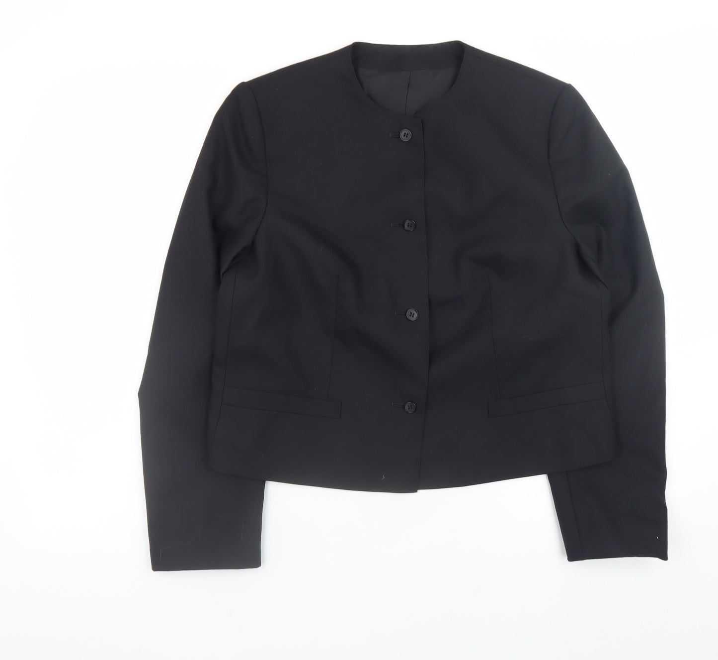 Marks and Spencer St Michael Women’s Black Wool Blazer Size 14 Classic Fit