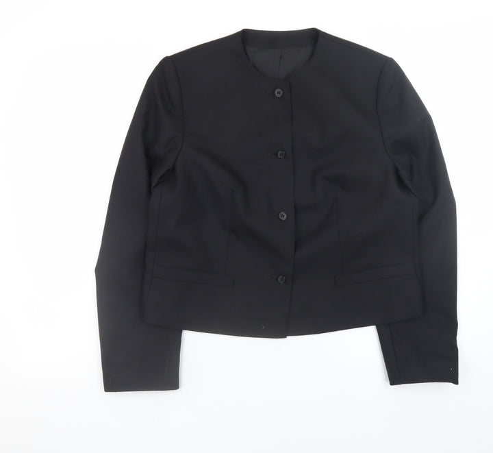 Marks and Spencer St Michael Women’s Black Wool Blazer Size 14 Classic Fit