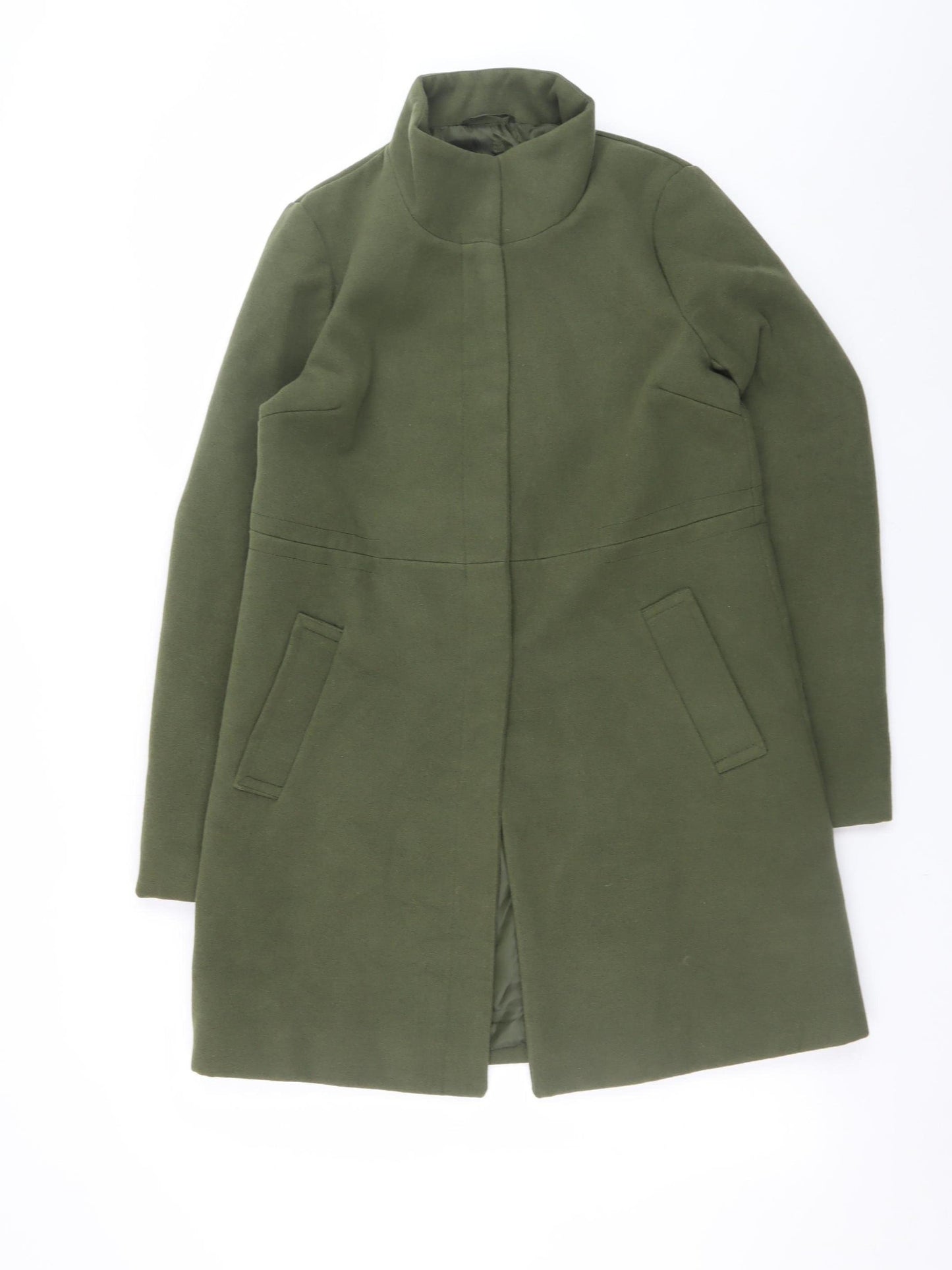 Atmosphere Women's Green Size 8 Mid-Length Overcoat