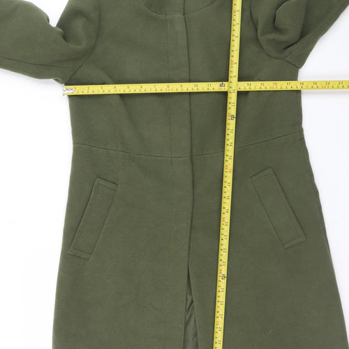 Atmosphere Women's Green Size 8 Mid-Length Overcoat