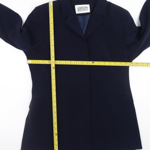 Affinity Women's Blue Size 14 Blazer Jacket - Classic Mid-Length