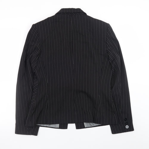 Next Women’s Black Pinstripe Blazer Size 14 Classic Work Jacket