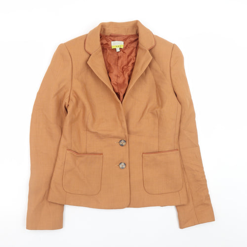 Hobbs Women’s Brown Wool Blend Classic Blazer UK 8