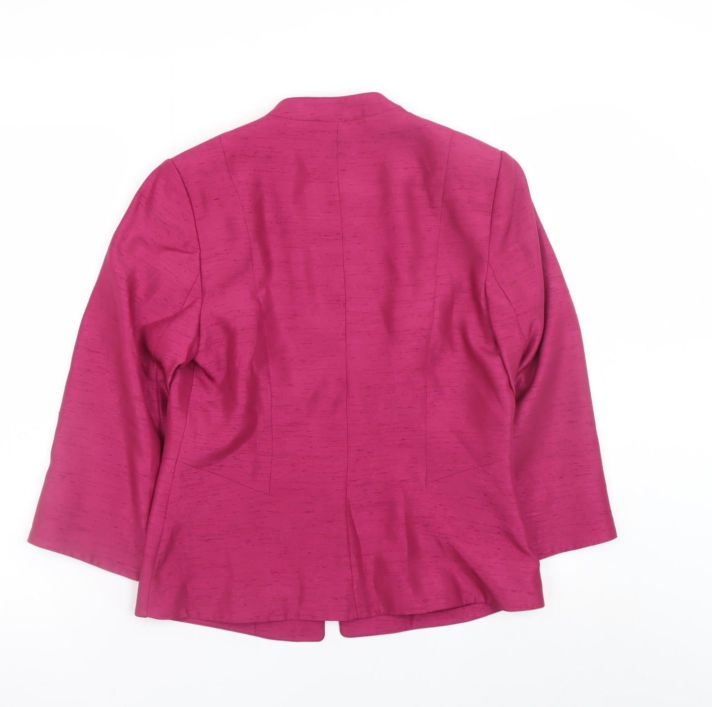 Jacques Vert Women's Pink Blazer Jacket Size 8 Formal 3/4 Sleeve