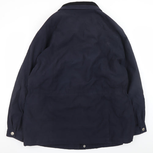 BHS Men’s Blue XL Parka Jacket Polyester Nylon Water Resistant