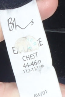 BHS Men’s Blue XL Parka Jacket Polyester Nylon Water Resistant