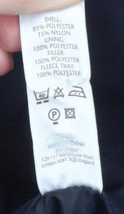 BHS Men’s Blue XL Parka Jacket Polyester Nylon Water Resistant