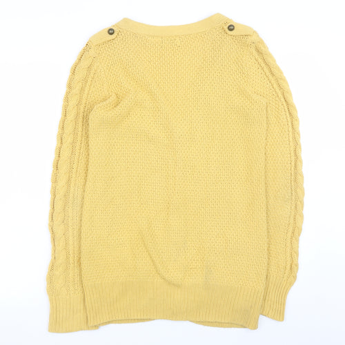 La Redoute Women Yellow Cable-Knit Cardigan Size 8/10