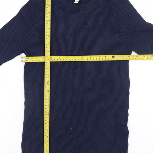 Marks and Spencer Women's Blue Medium Knit Pullover Jumper