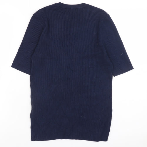 Marks and Spencer Women's Blue Medium Knit Pullover Jumper
