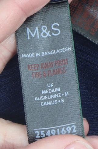 Marks and Spencer Women's Blue Medium Knit Pullover Jumper