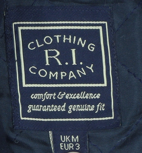 R.I Clothing Company Men's Blue Wool Bomber Jacket Size M
