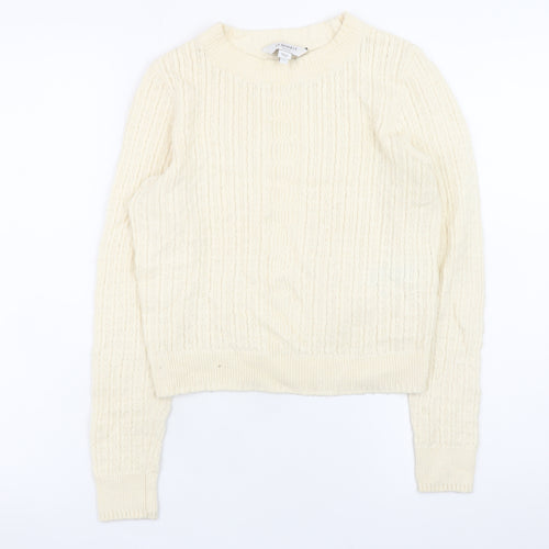 LK Bennett Women’s Ivory Cable-Knit Wool Cotton Jumper XS