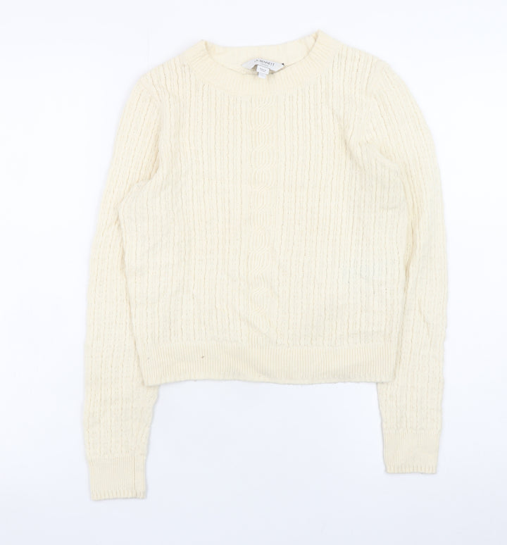 LK Bennett Women’s Ivory Cable-Knit Wool Cotton Jumper XS