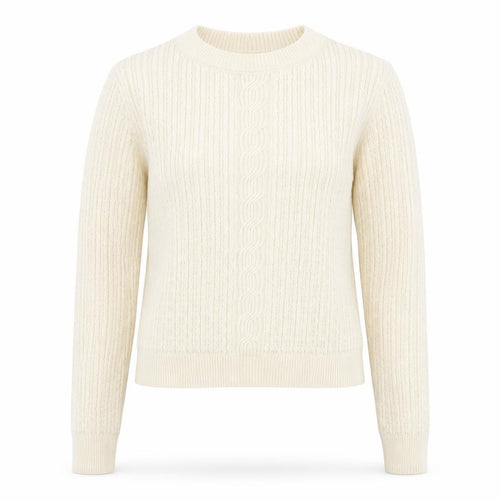 LK Bennett Women’s Ivory Cable-Knit Wool Cotton Jumper XS
