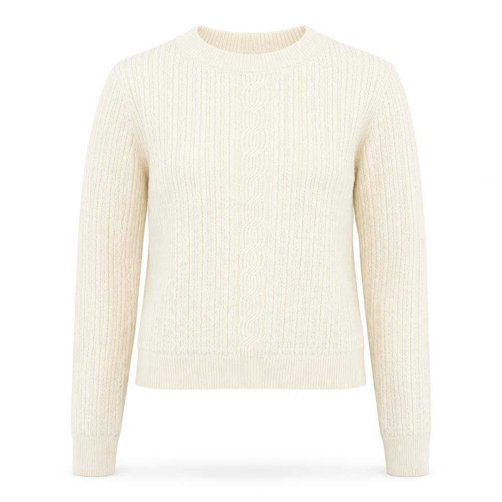 LK Bennett Women’s Ivory Cable-Knit Wool Cotton Jumper XS