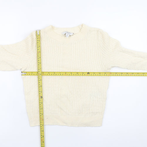 LK Bennett Women’s Ivory Cable-Knit Wool Cotton Jumper XS