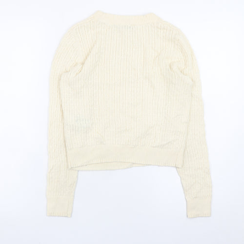 LK Bennett Women’s Ivory Cable-Knit Wool Cotton Jumper XS