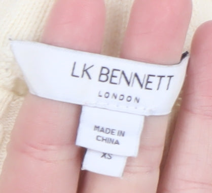 LK Bennett Women’s Ivory Cable-Knit Wool Cotton Jumper XS
