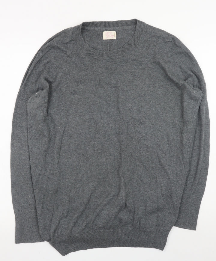 Cape Daisy Women’s Grey Crew Neck Long Sleeve Pullover Jumper Size M