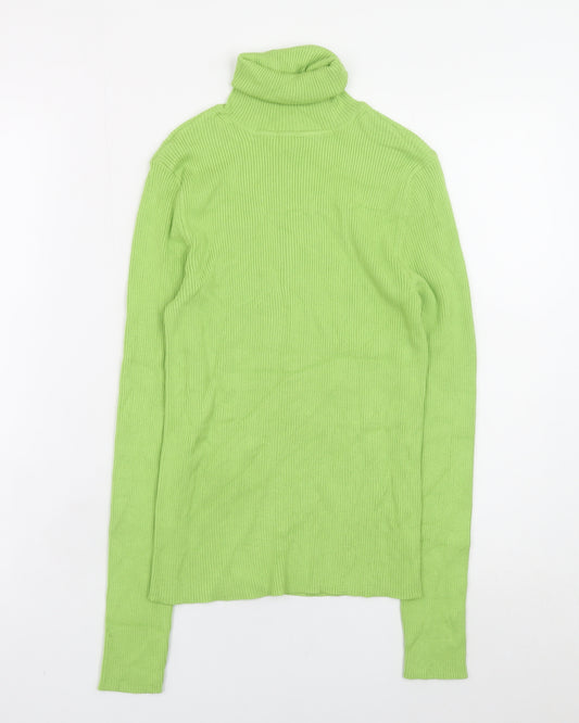 Marks and Spencer Women’s Green Roll Neck Slim Fit Jumper Size 8
