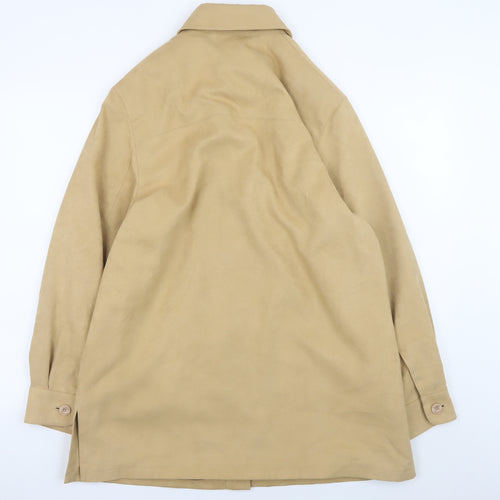 Viyella Women's Beige Mid-Length Button Jacket Size M