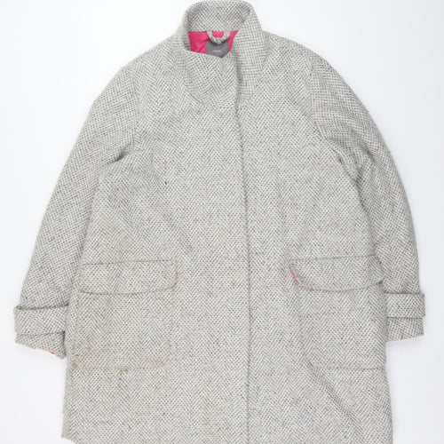 Next Women’s Grey Tweed Wool Blend Coat Size 20 Classic Overcoat