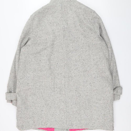 Next Women’s Grey Tweed Wool Blend Coat Size 20 Classic Overcoat