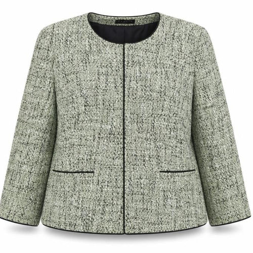 Precis Petite Women’s Green Tweed Classic Blazer Size 16