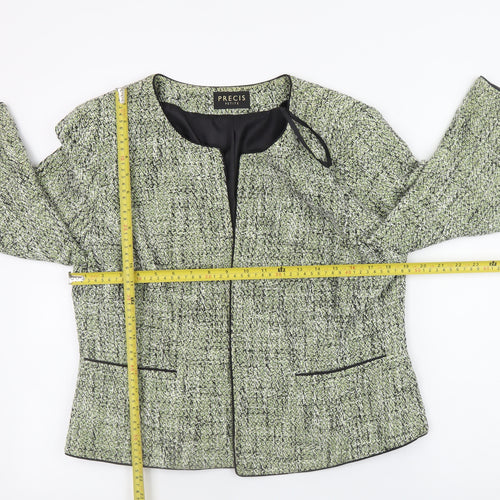 Precis Petite Women’s Green Tweed Classic Blazer Size 16