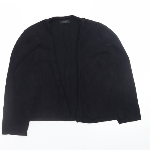 M&Co Women’s Black Size 12 Open Front Long Sleeve Cardigan