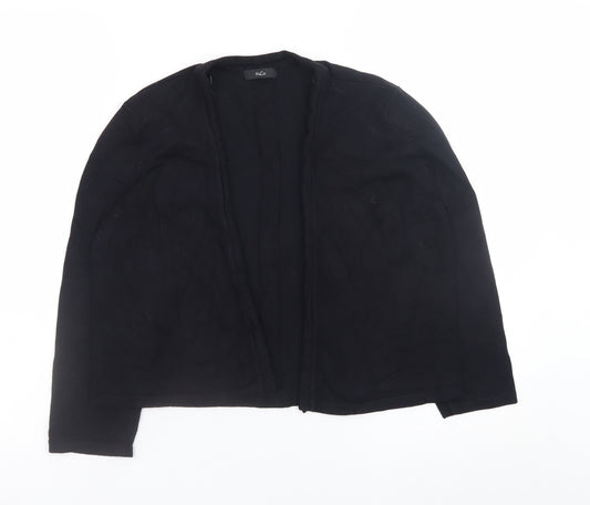 M&Co Women’s Black Size 12 Open Front Long Sleeve Cardigan