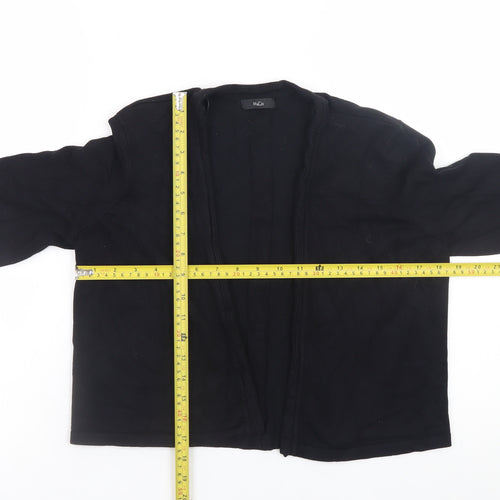M&Co Women’s Black Size 12 Open Front Long Sleeve Cardigan