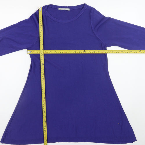 Marks and Spencer Women Purple Size 10 A-Line Knit Dress