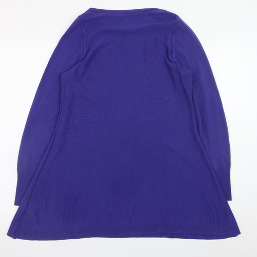 Marks and Spencer Women Purple Size 10 A-Line Knit Dress