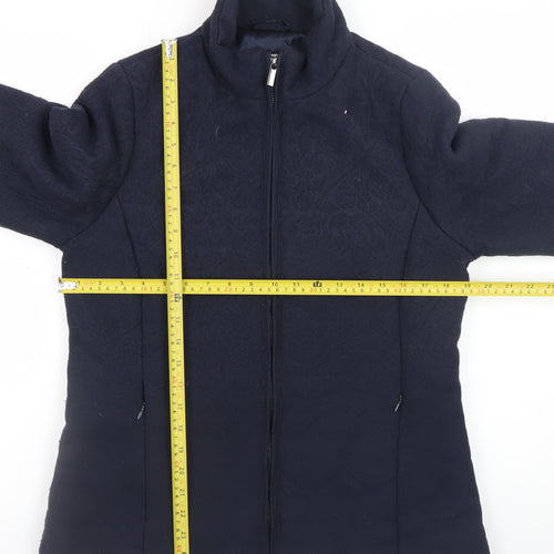 Monsoon Women’s Blue Wool Blend Full Zip Jacket Size 12
