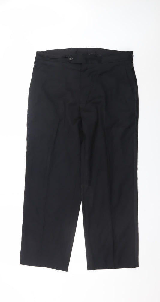 Taylor & Wright Men's Black 34R Dress Pants Formal Trousers