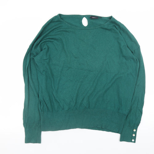 Next Women's Green Long Sleeve Round Neck Pullover Jumper Size 16